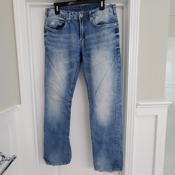 BUFFALO DAVID BITTON EVAN X Slim Stretch Wash Blue Denim Jeans NWT 32x32 $109